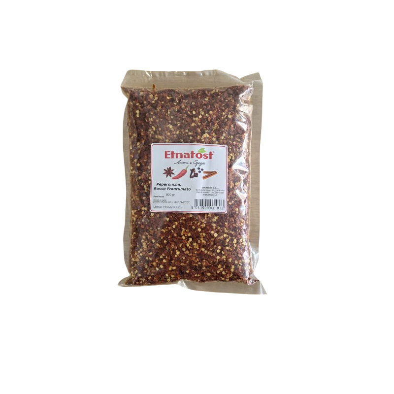 Peperoncino rosso frantumato Sicilia 500 g | Olive e spezie