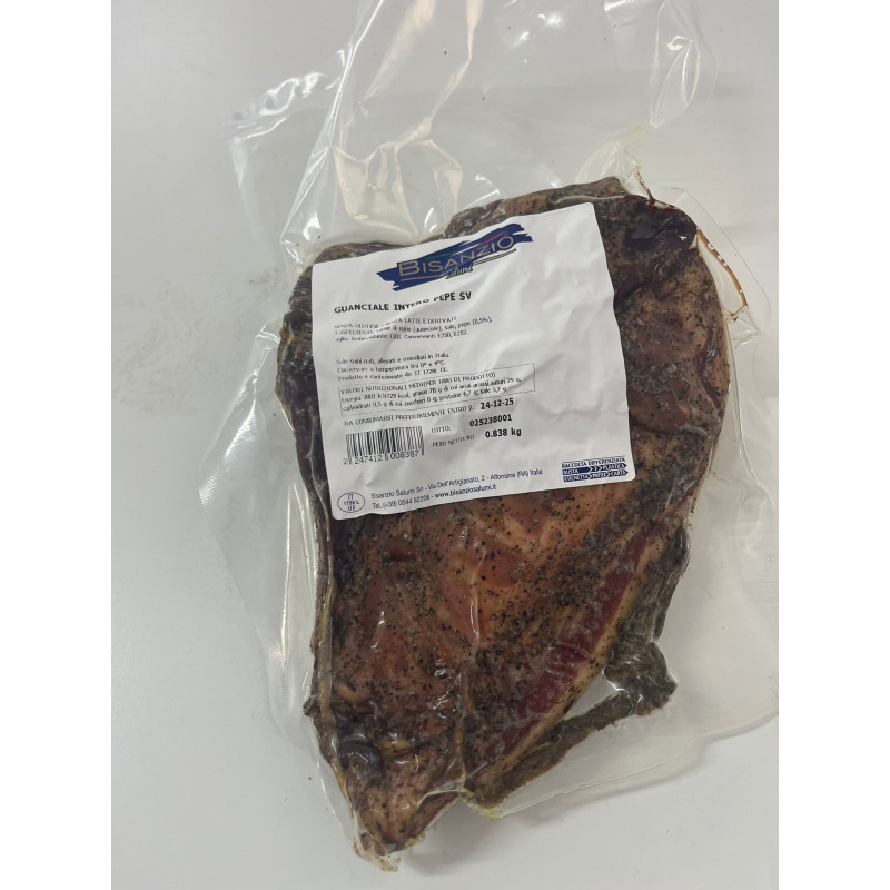GUANCIALE BISAZIO AL PEPE 1 KG