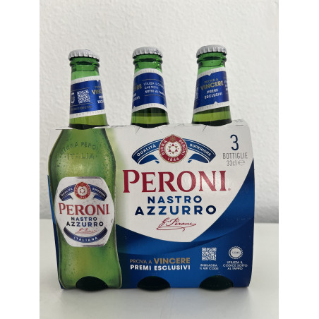 Birra Peroni nastro azzurro 3 x 33cl