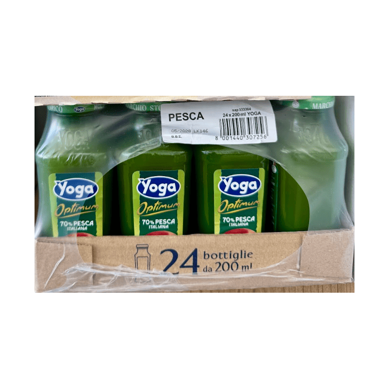 Succo Yoga alla pesca, confezione da 24 bottiglie