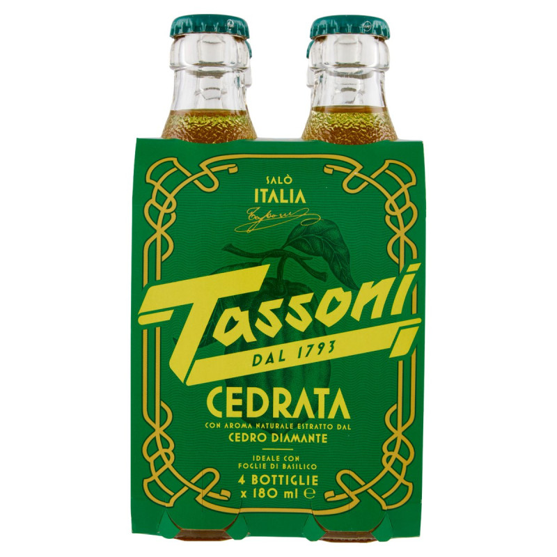 Cedrata Tassoni 18 cl, confezione da 4 | Bevande e liquori