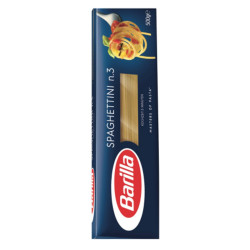 Barilla Spaghettini n. 3 500 g, cartone da 24 pezzi | Pasta secca