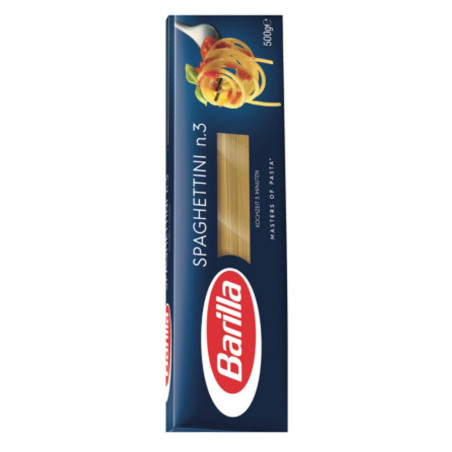 Barilla Spaghettini n. 3 500 g, cartone da 24 pezzi | Pasta secca